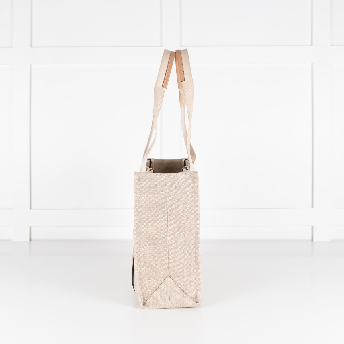 Chloe Medium Tan Woody Tote  Canvas Tote