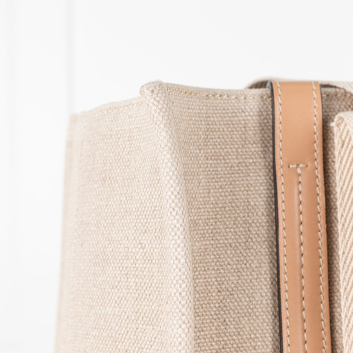 Chloe Medium Tan Woody Tote  Canvas Tote