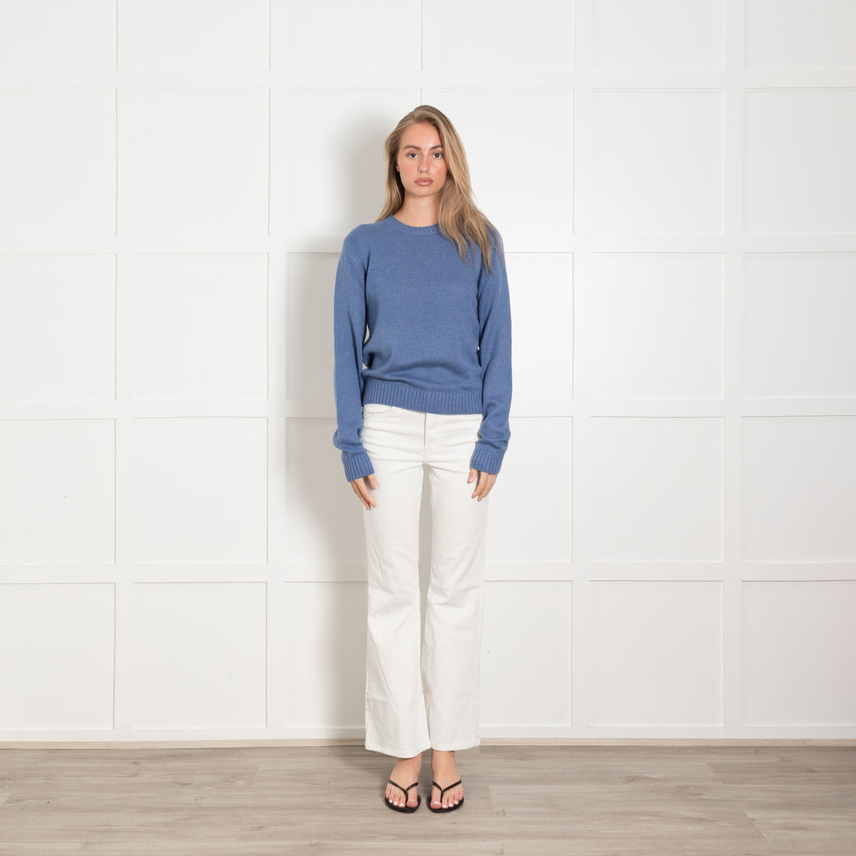 Pieszak Blue Round Neck Knitted Jumper