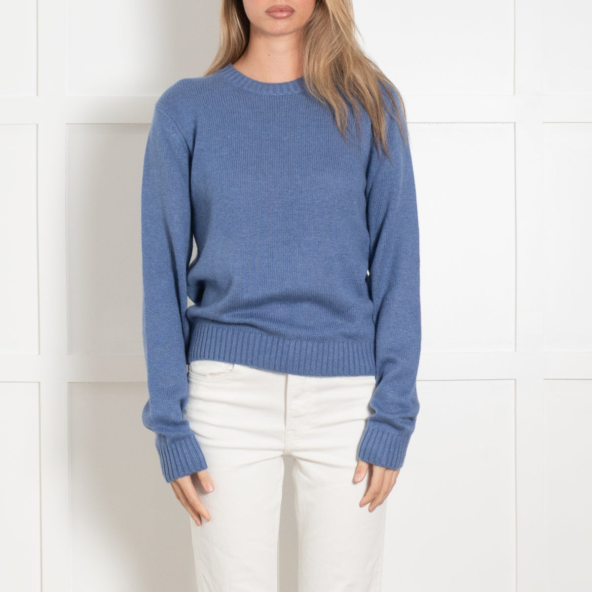 Pieszak Blue Round Neck Knitted Jumper