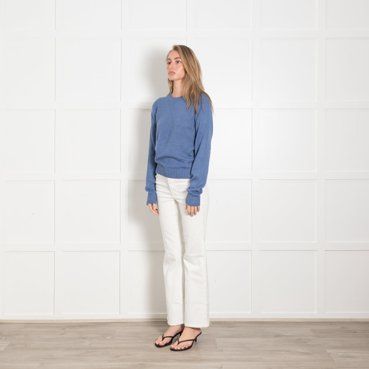 Pieszak Blue Round Neck Knitted Jumper