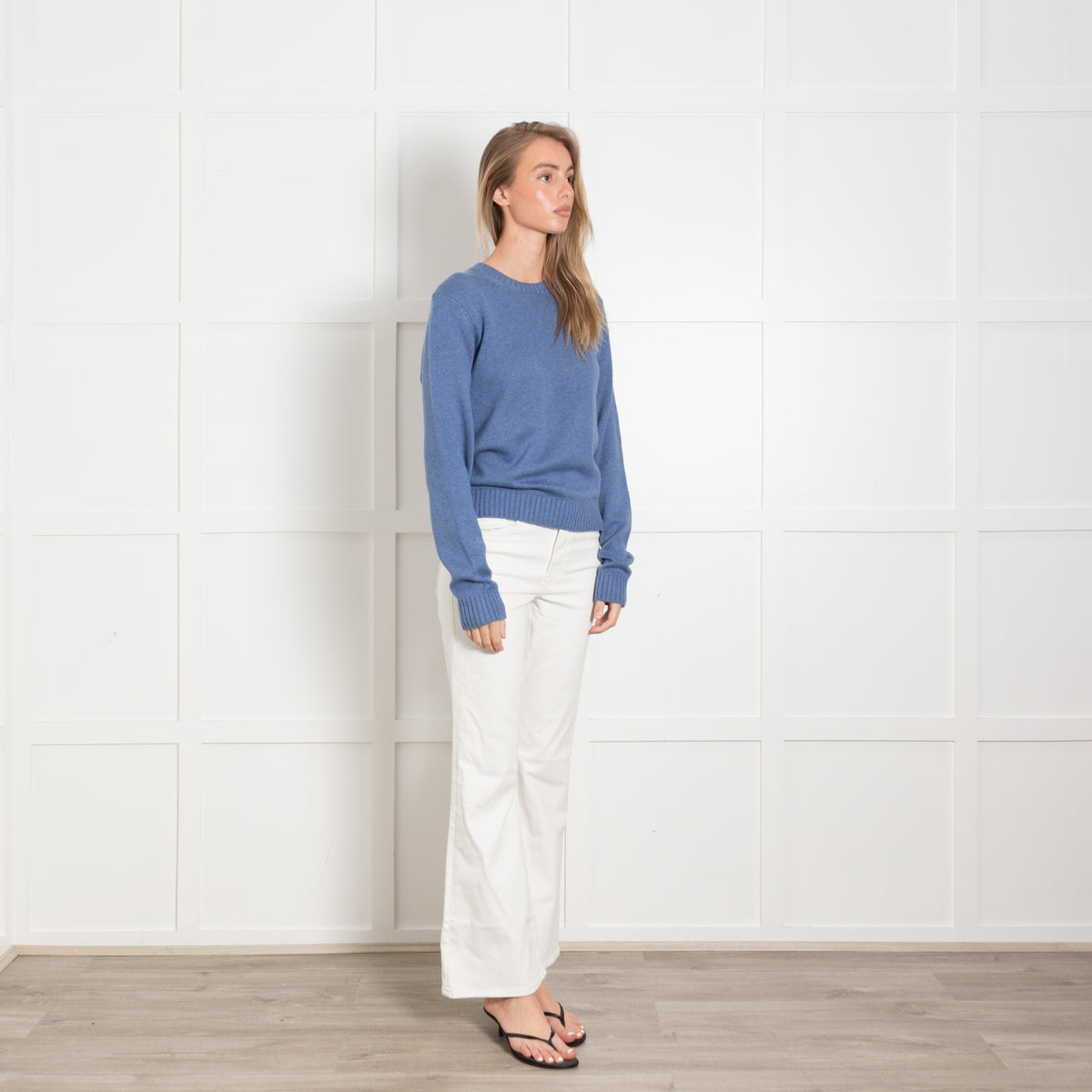 Pieszak Blue Round Neck Knitted Jumper