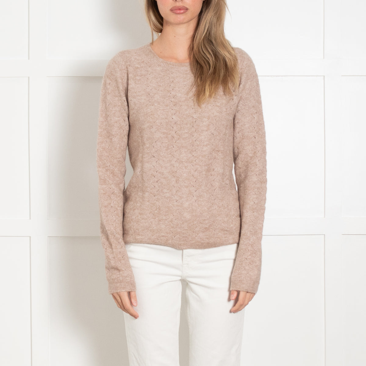Sofie Schnoor Beige Knitted Round Neck Jumper