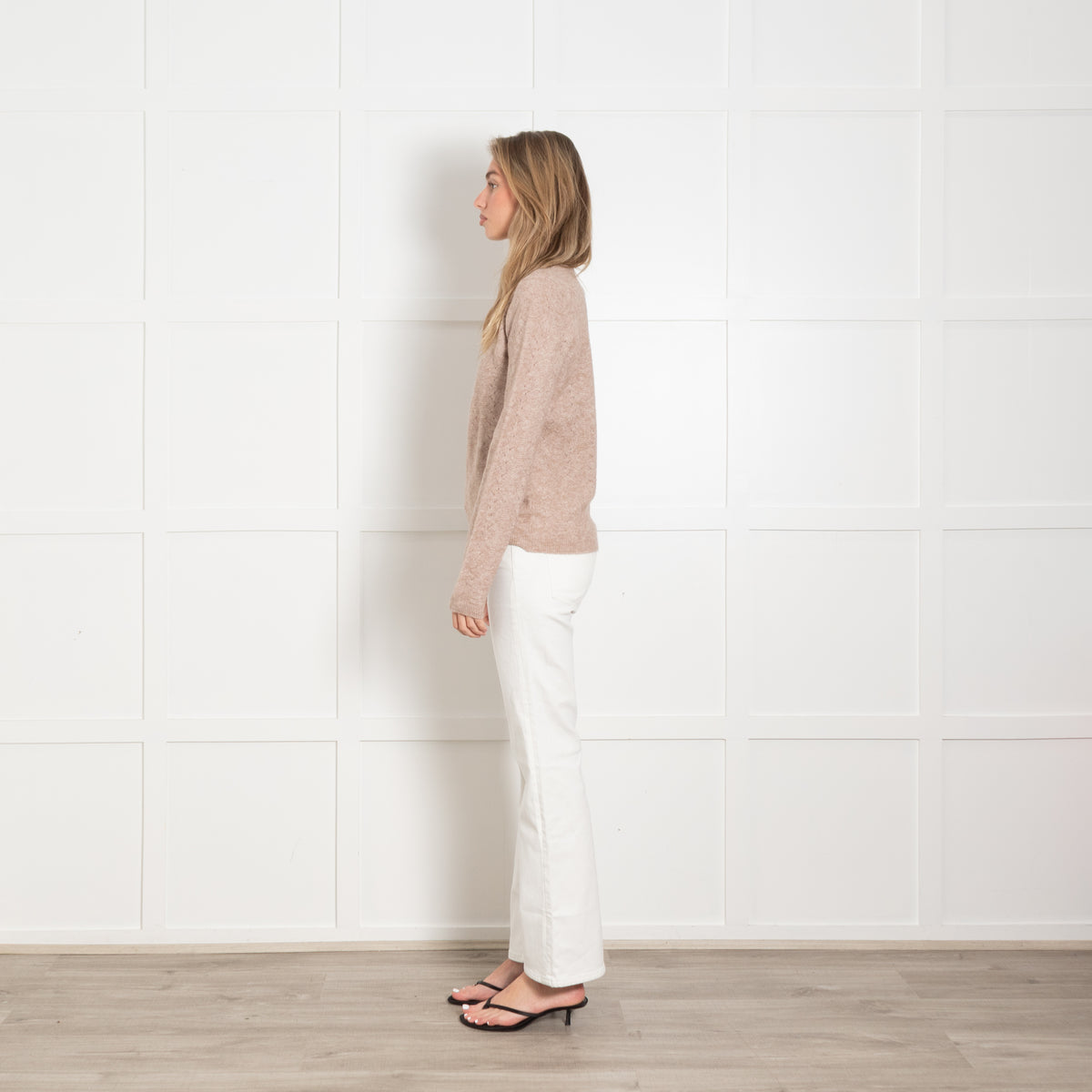 Sofie Schnoor Beige Knitted Round Neck Jumper