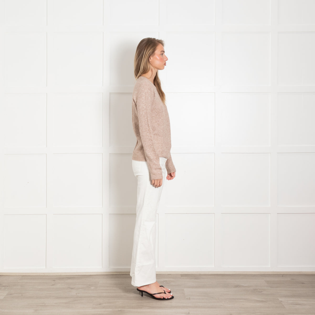 Sofie Schnoor Beige Knitted Round Neck Jumper