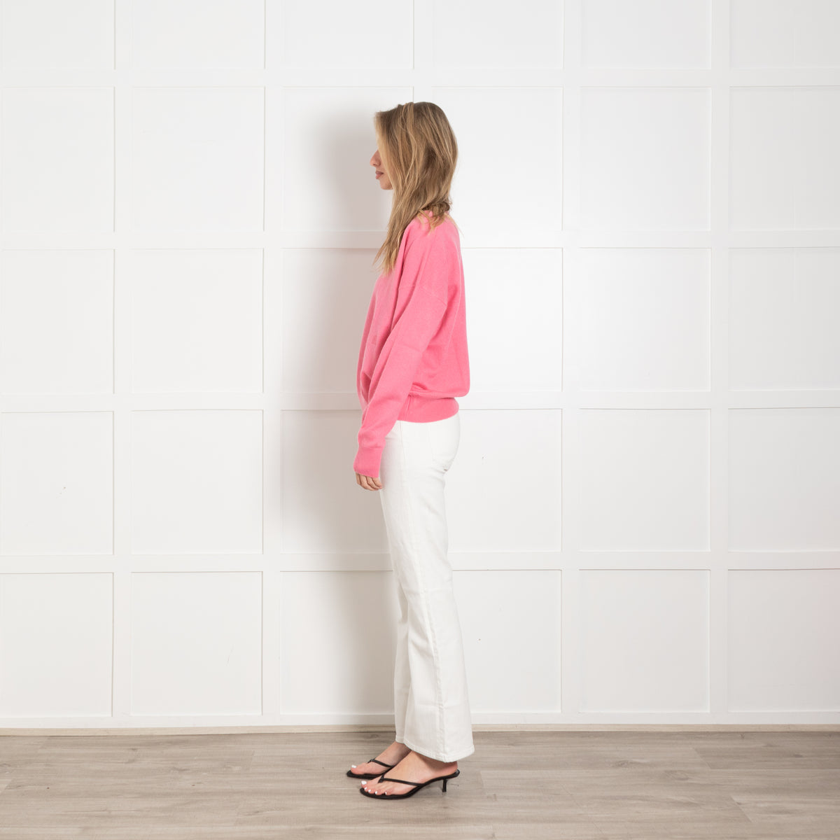 Maje Pink V Neck Jumper