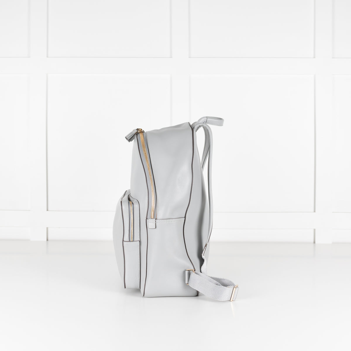 Anya Hindmarch Grey Smiley Face Detail Backpack