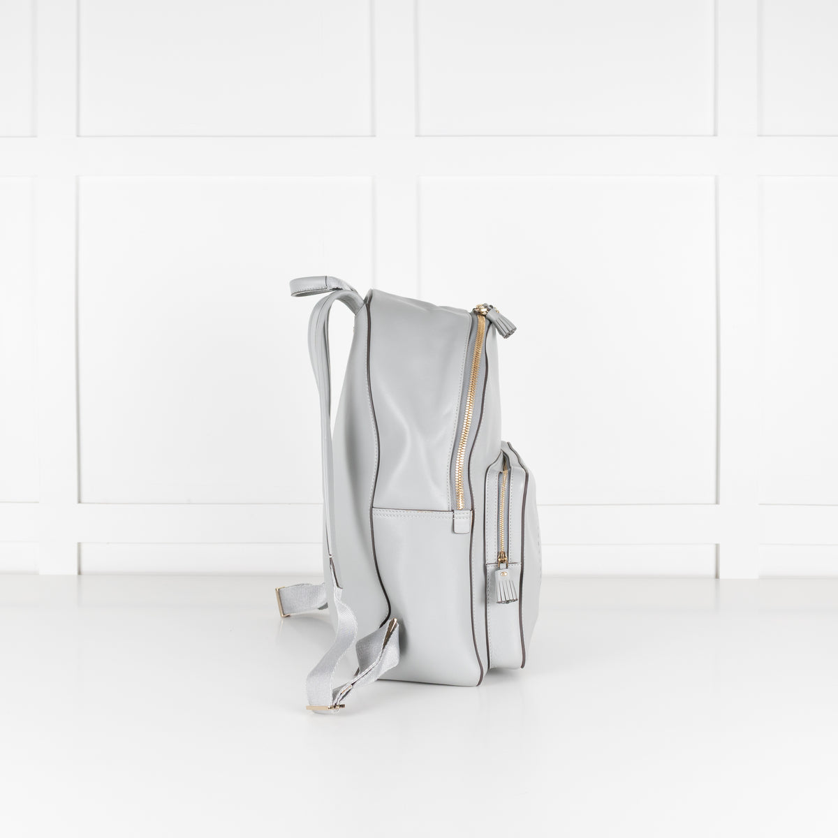 Anya Hindmarch Grey Smiley Face Detail Backpack