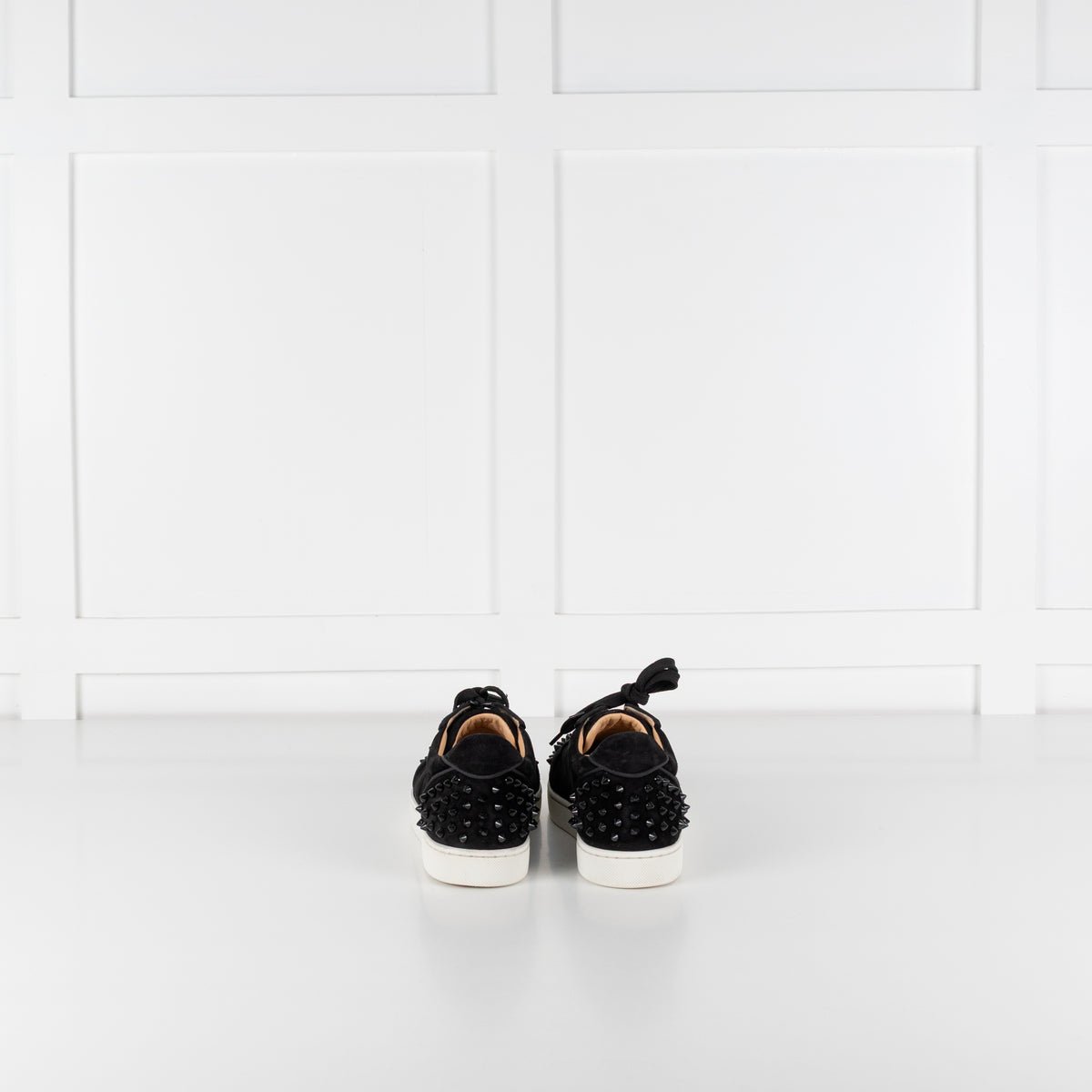 Louboutin Vieira 2 Black Suede Studded Sneaker