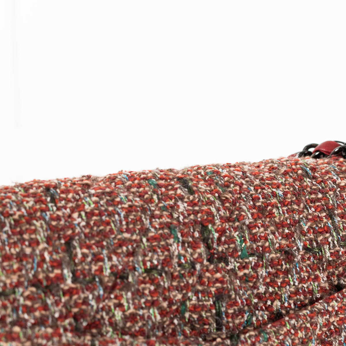 Chanel Red Tweed Medium Double Flap Bag