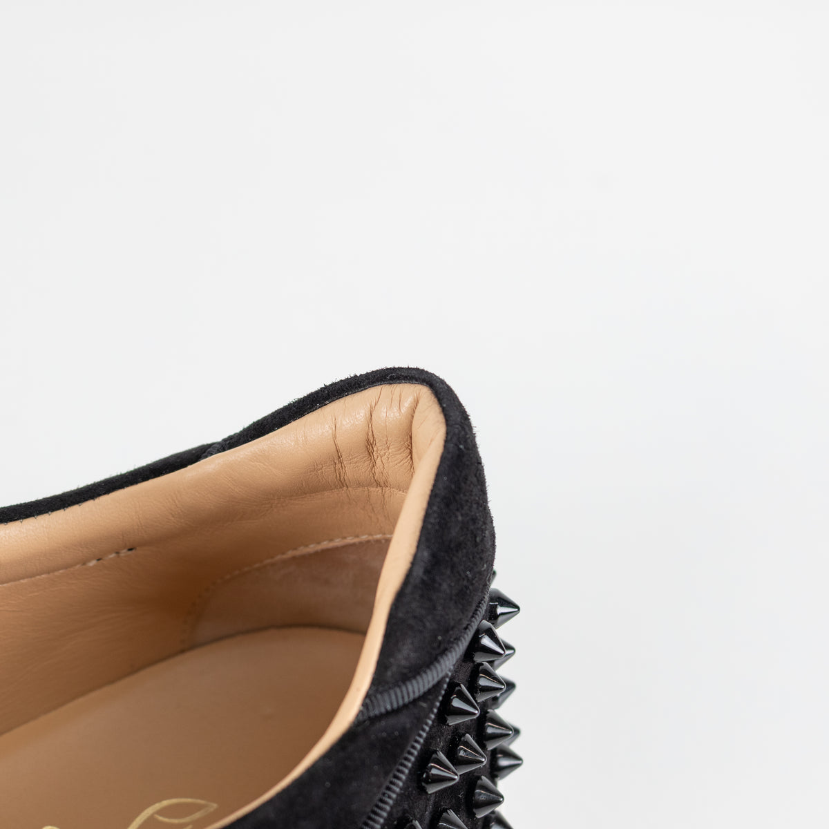 Louboutin Vieira 2 Black Suede Studded Sneaker