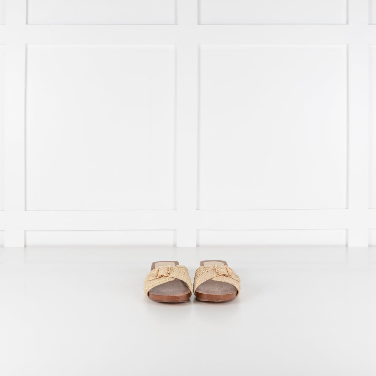 Gabriela Hearst Clover Clog Sandal in Cream Leather Jute