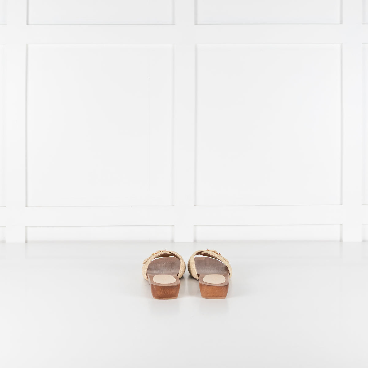 Gabriela Hearst Clover Clog Sandal in Cream Leather Jute