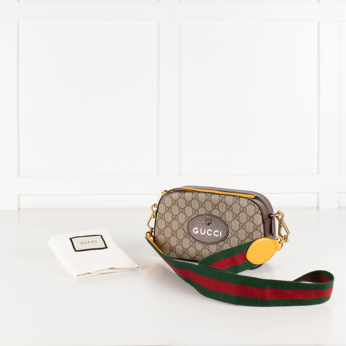 Gucci Brown GG Supreme Neo Vintage Camera Bag