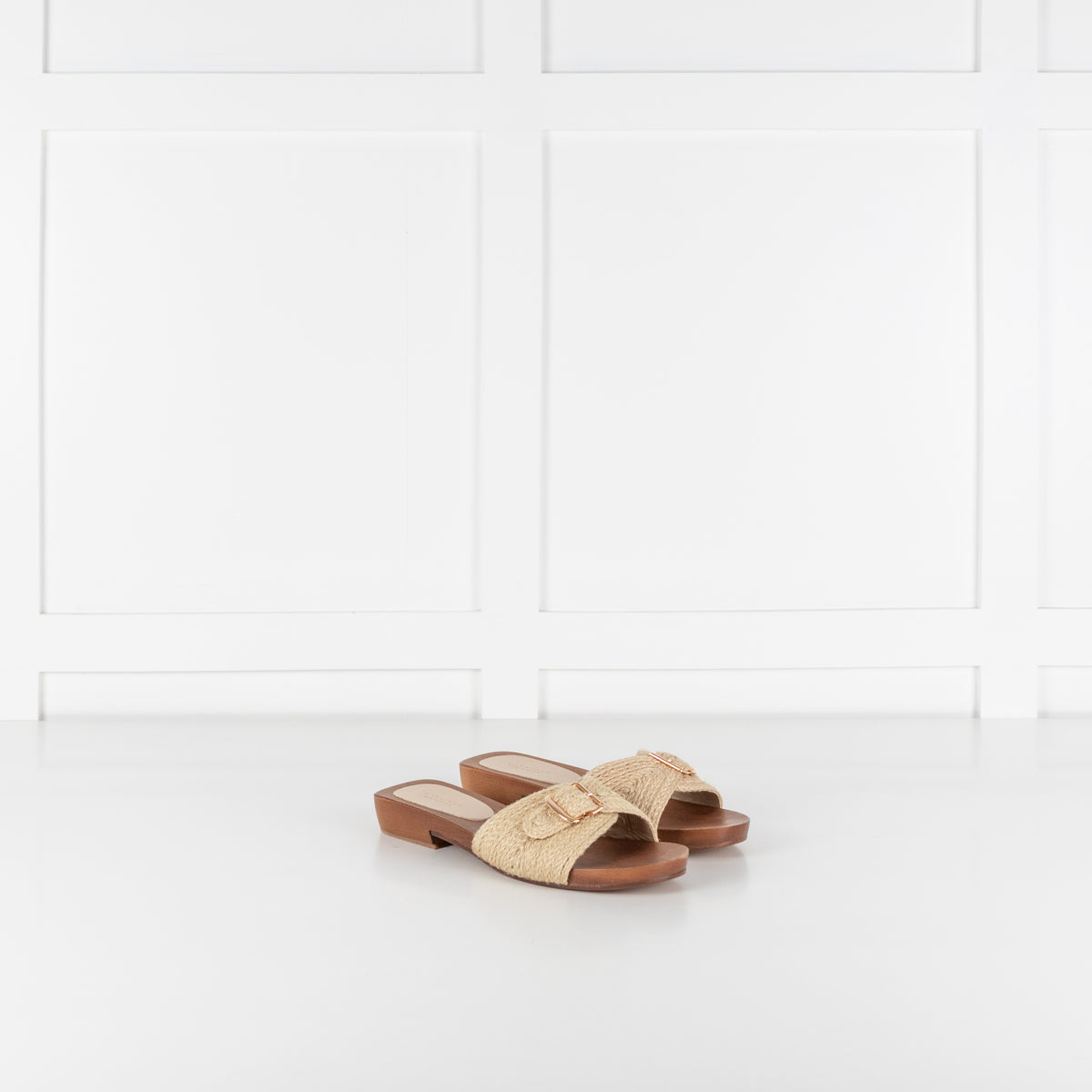 Gabriela Hearst Clover Clog Sandal in Cream Leather Jute