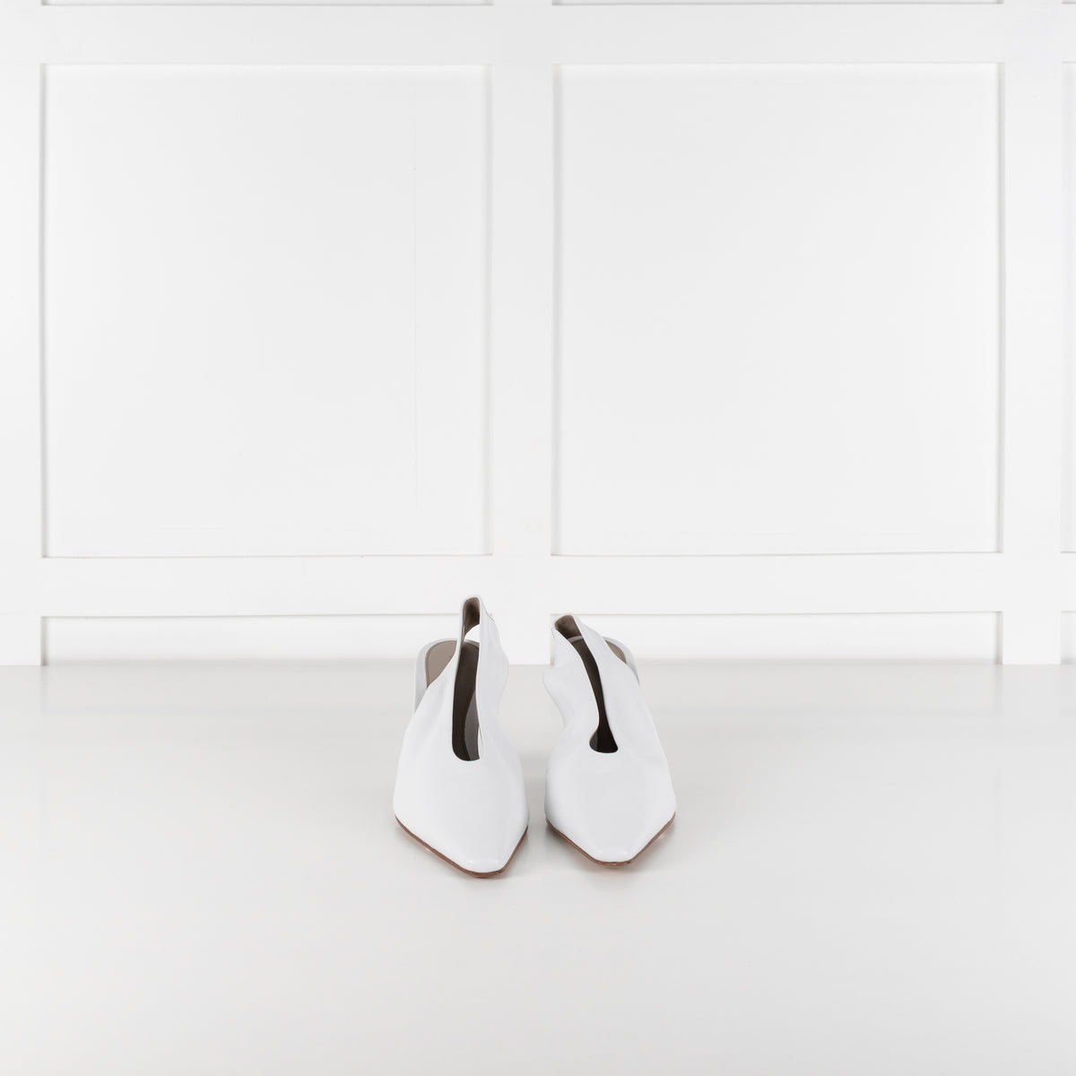 Bottega Veneta White Lagoon Slingback