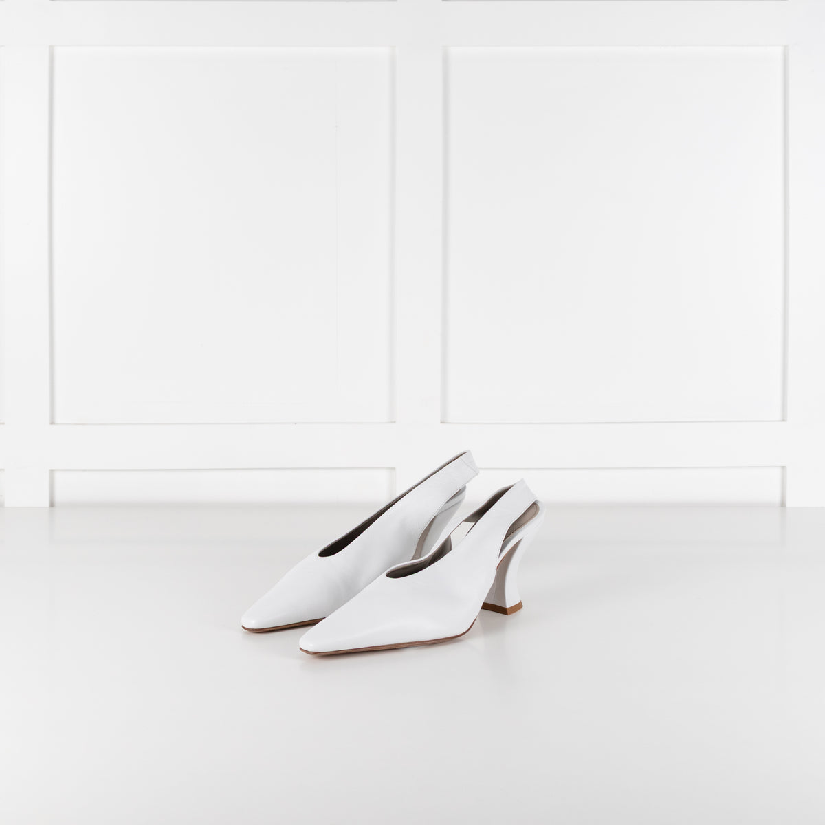Bottega Veneta White Lagoon Slingback