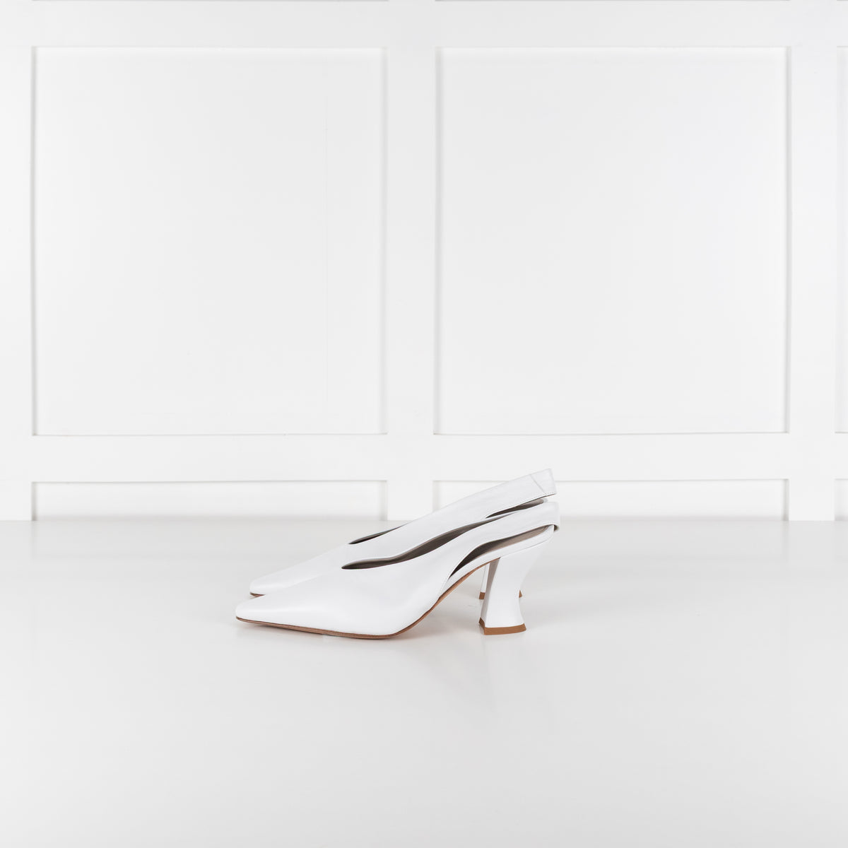 Bottega Veneta White Lagoon Slingback