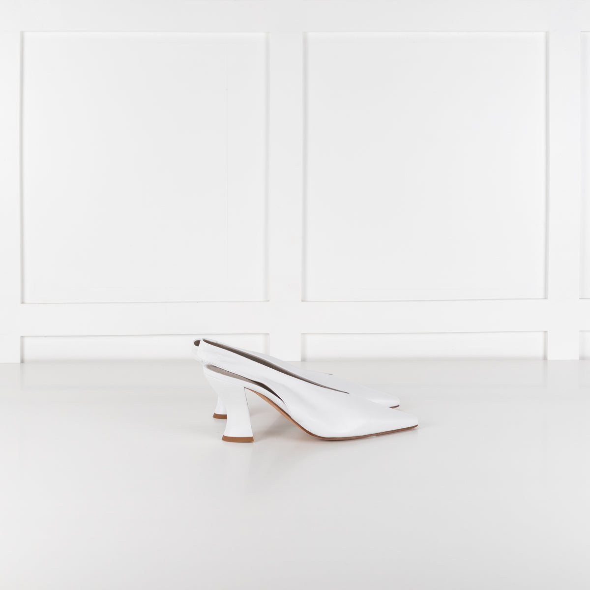 Bottega Veneta White Lagoon Slingback