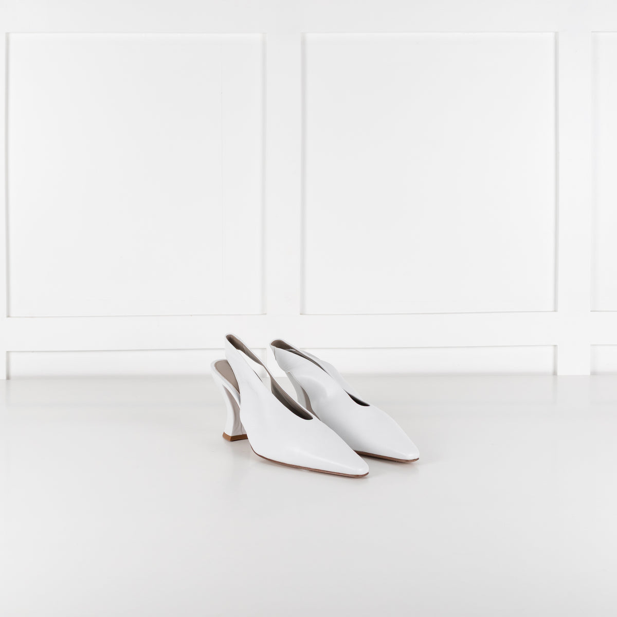 Bottega Veneta White Lagoon Slingback