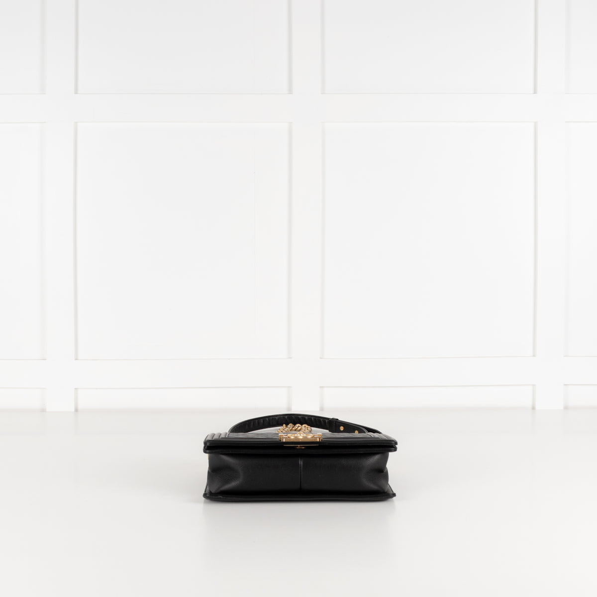 Chanel Medium Black Boy Bag with Brushed Gold Hardware