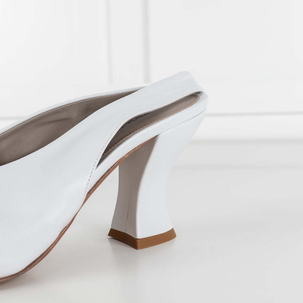 Bottega Veneta White Lagoon Slingback