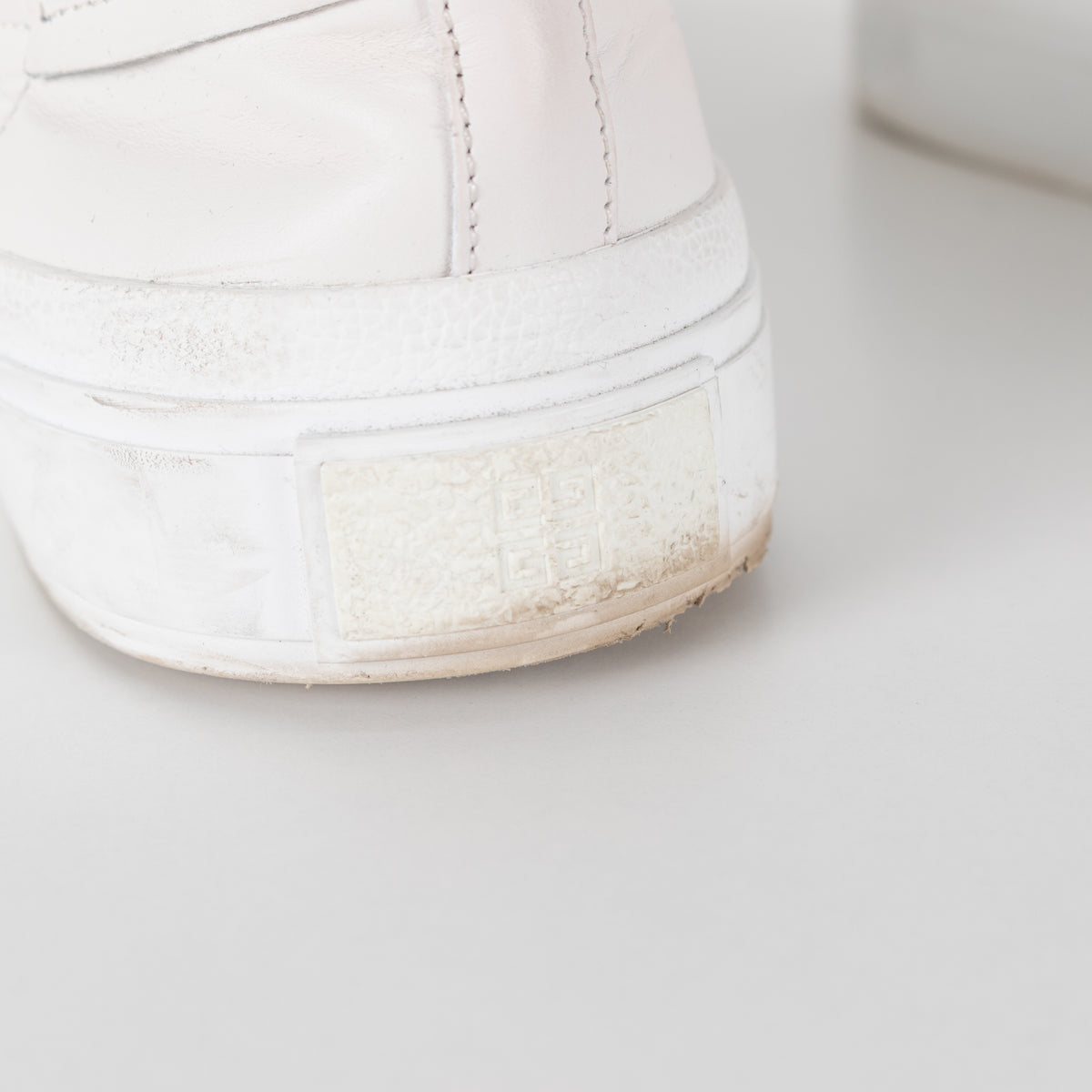 Givenchy White Beige City Sport Leather Trainers