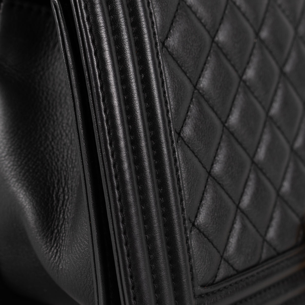 Chanel Medium Black Boy Bag with Brushed Gold Hardware