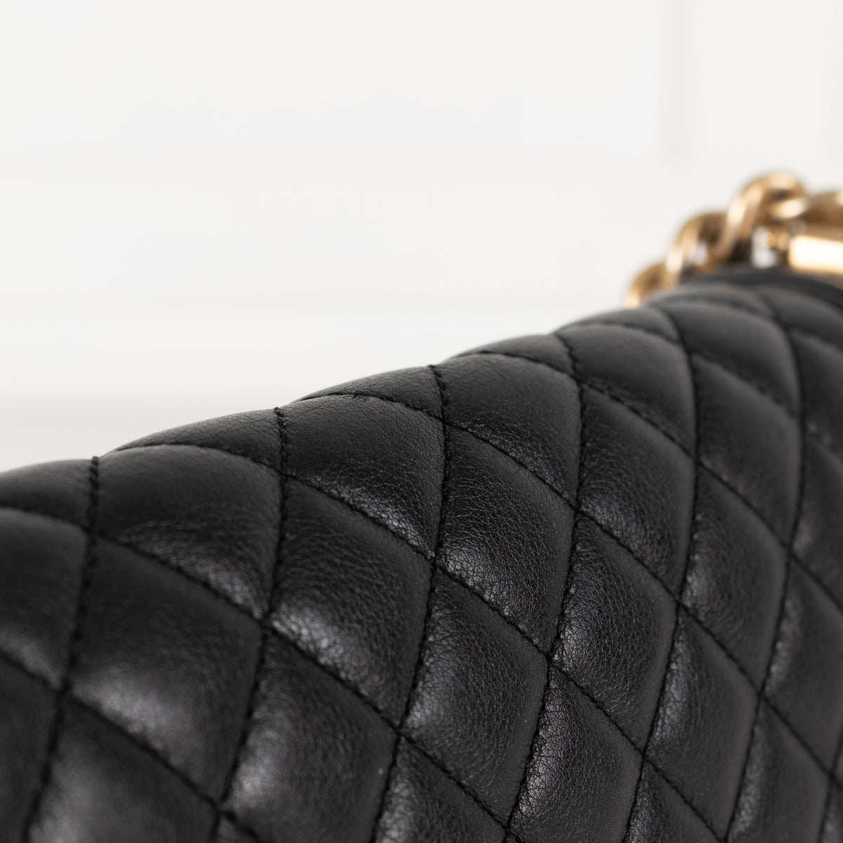 Chanel Medium Black Boy Bag with Brushed Gold Hardware