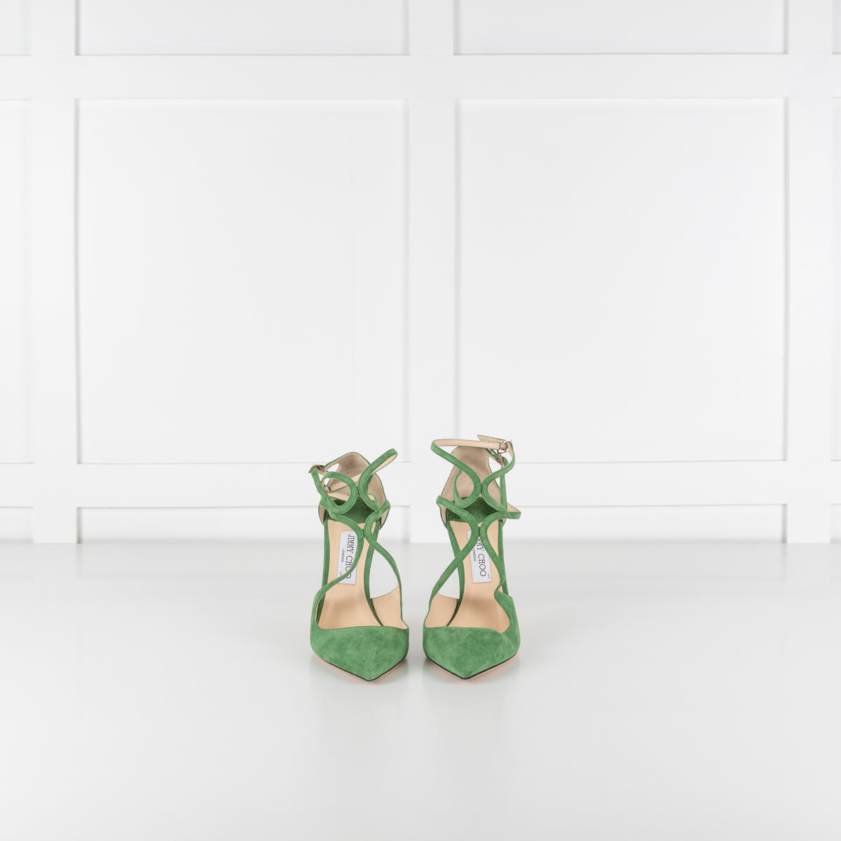 Jimmy Choo Green Suede Lancer Heels