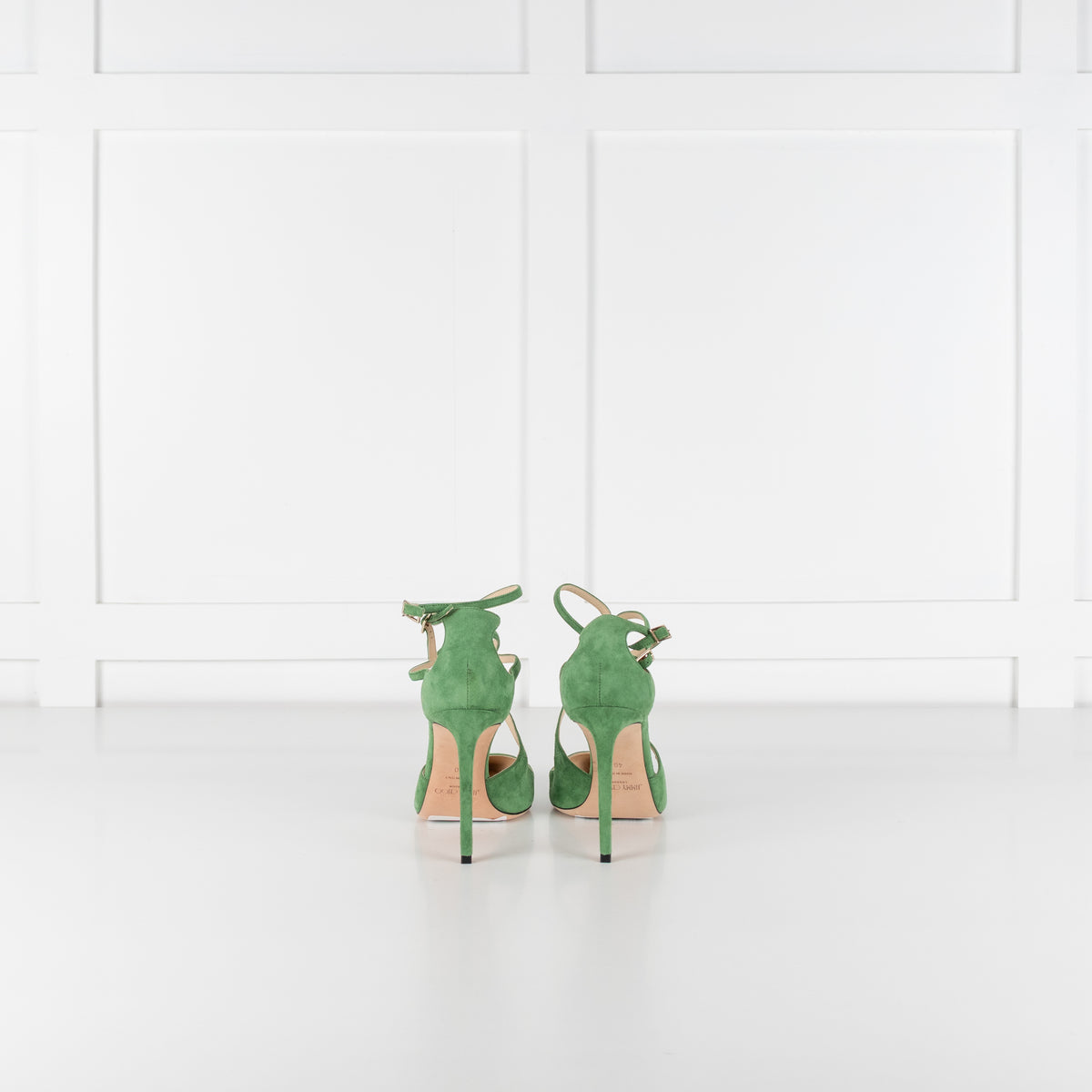 Jimmy Choo Green Suede Lancer Heels