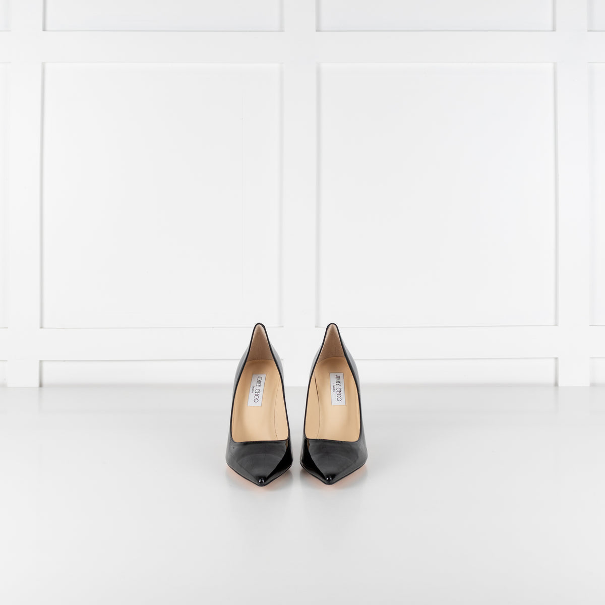 Jimmy Choo Black Patent Pointed Toe Heels