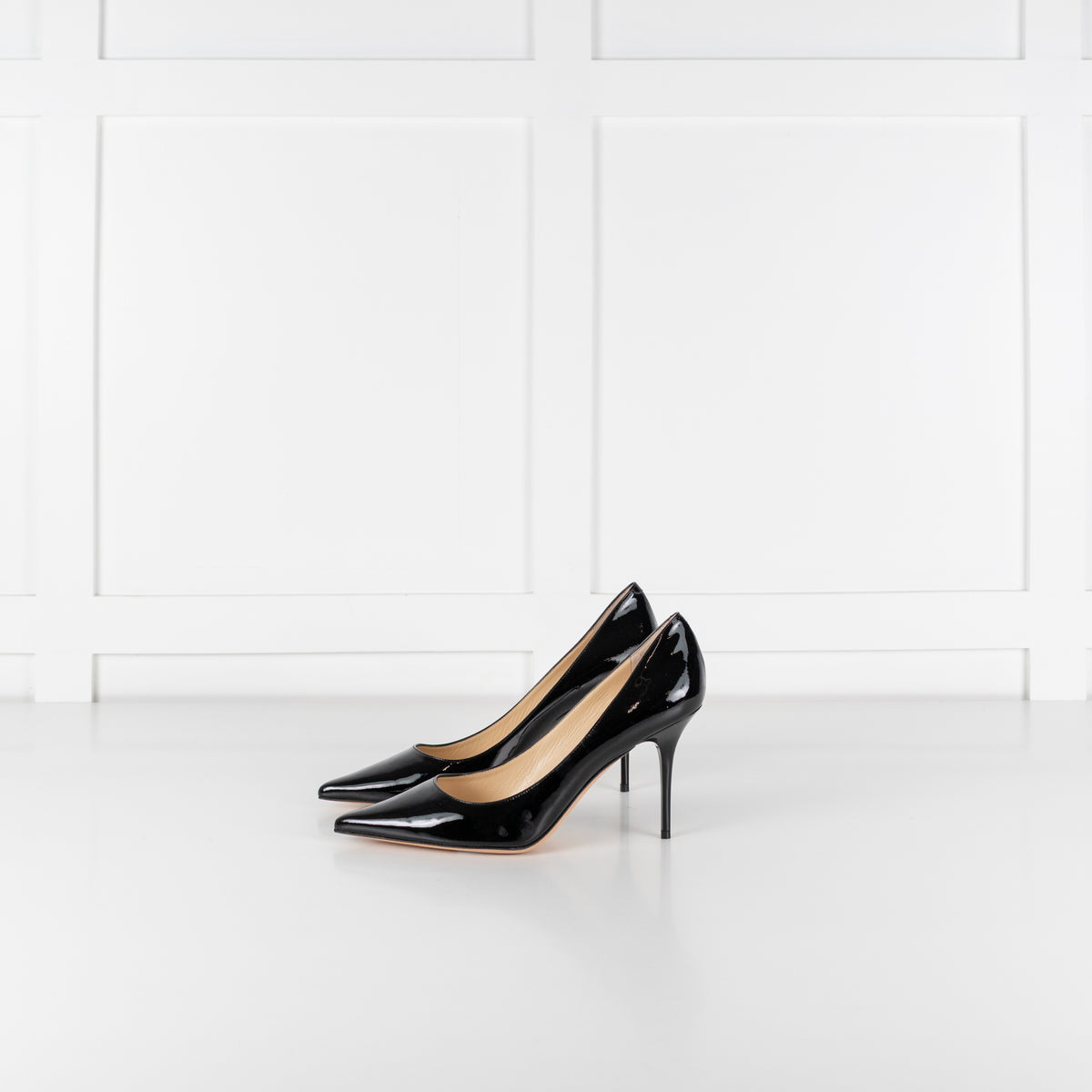 Jimmy Choo Black Patent Pointed Toe Heels