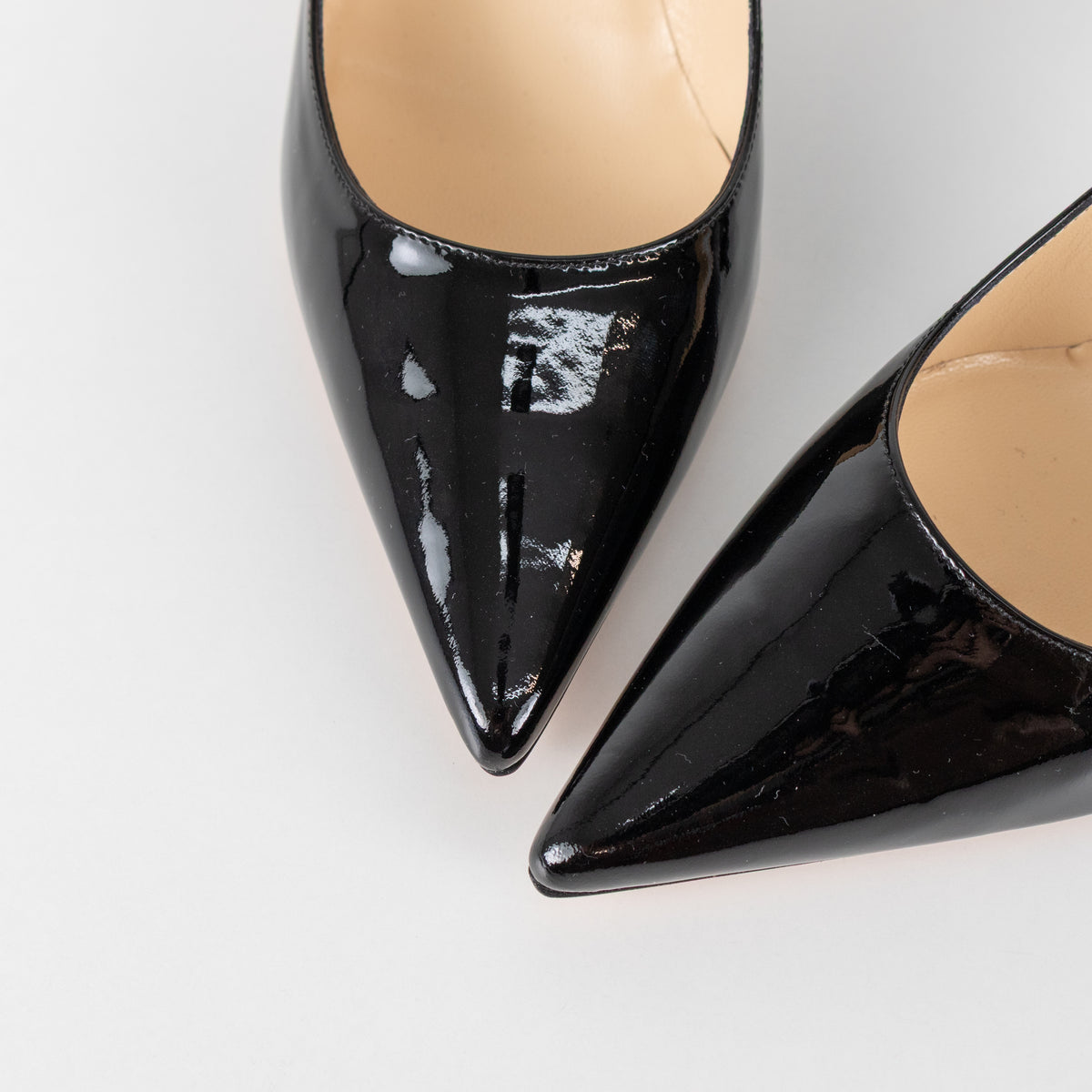 Jimmy Choo Black Patent Pointed Toe Heels