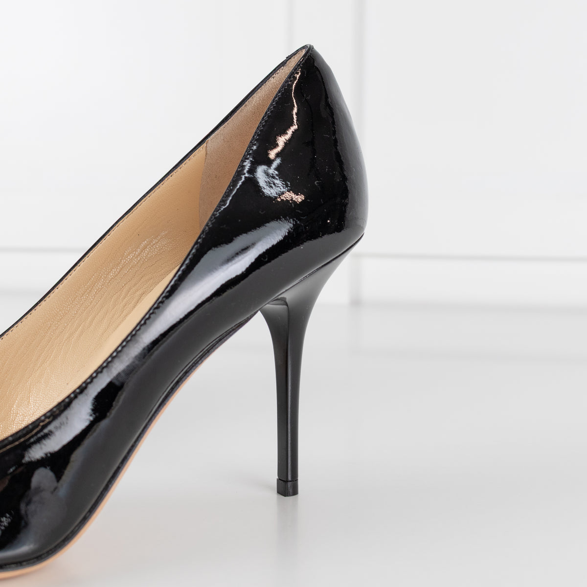 Jimmy Choo Black Patent Pointed Toe Heels
