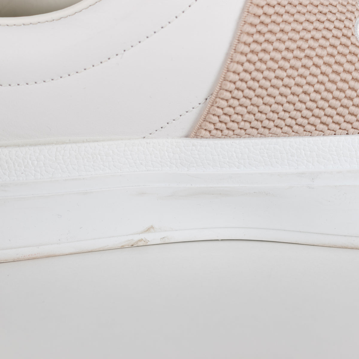 Givenchy White Beige City Sport Leather Trainers