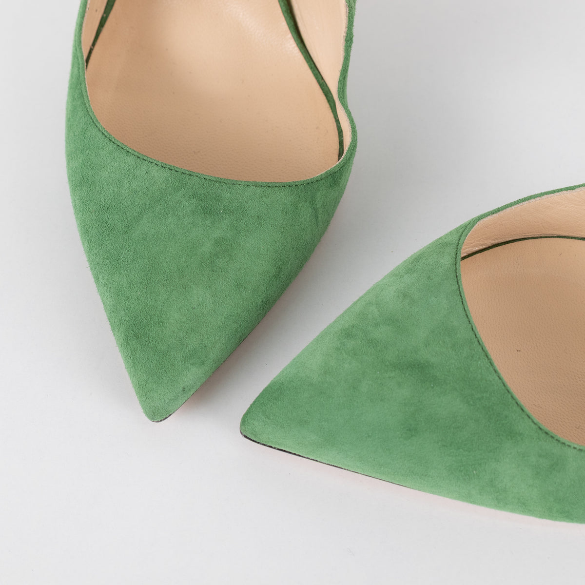 Jimmy Choo Green Suede Lancer Heels