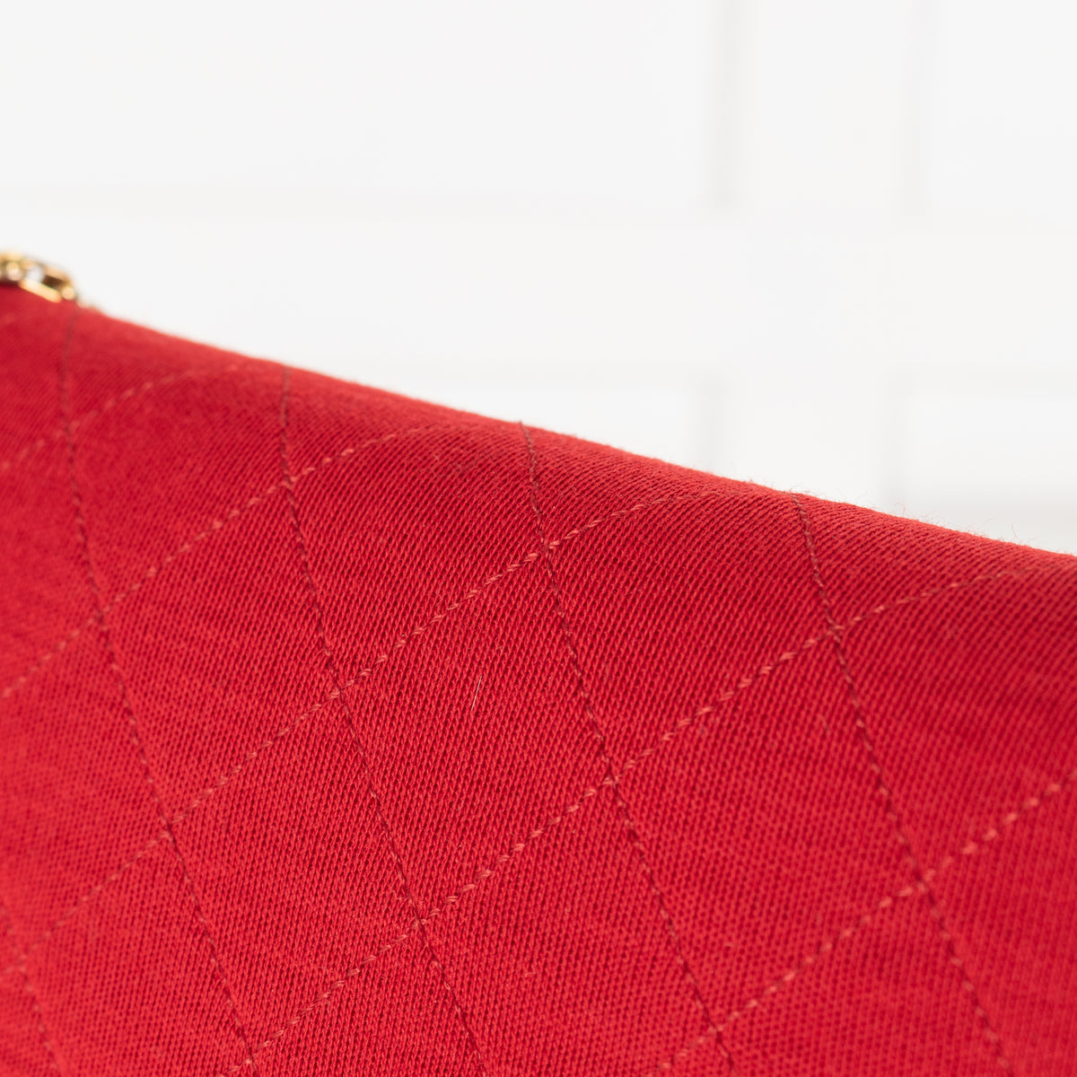 Chanel Red Jersey Quilted Medium Double Flap Handbag