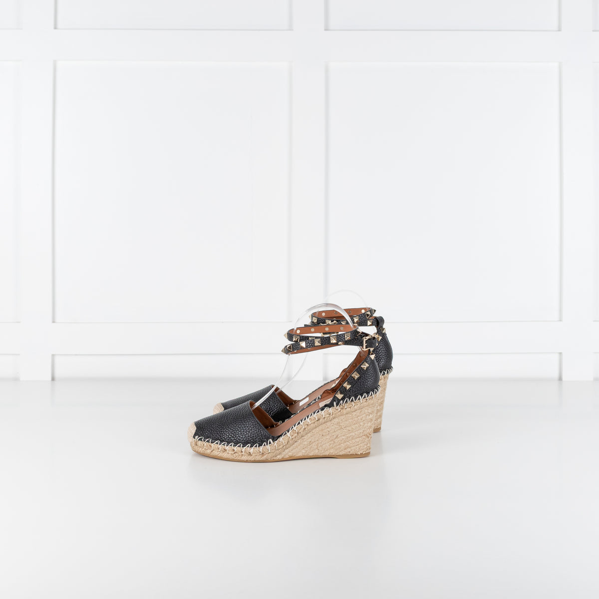 Valentino Garavani Rockstud  Black Espadrilles