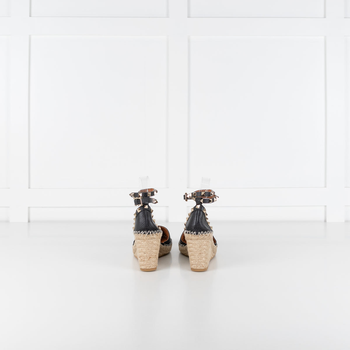 Valentino Garavani Rockstud  Black Espadrilles