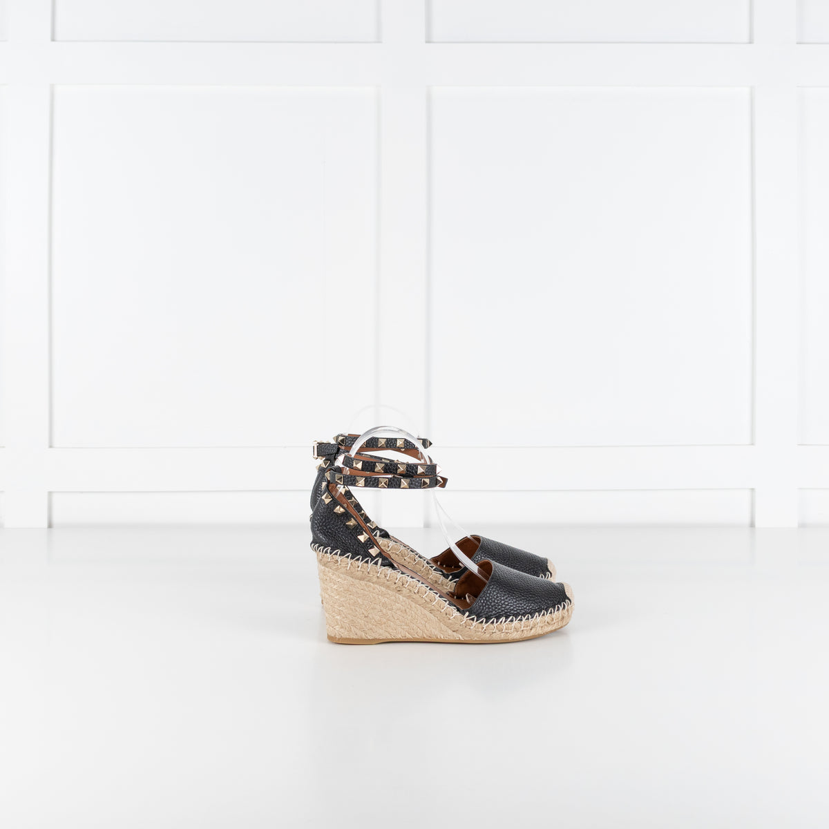 Valentino Garavani Rockstud  Black Espadrilles