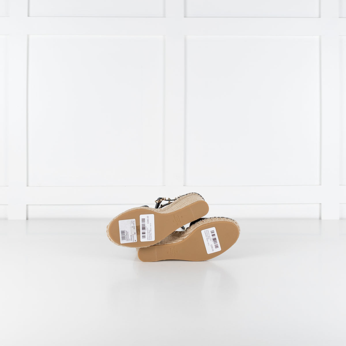 Valentino Garavani Rockstud  Black Espadrilles