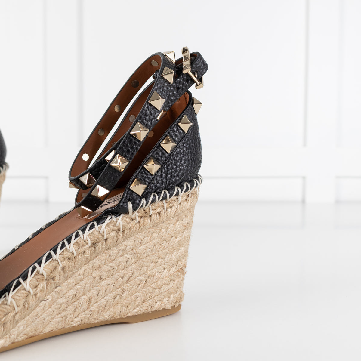 Valentino Garavani Rockstud  Black Espadrilles