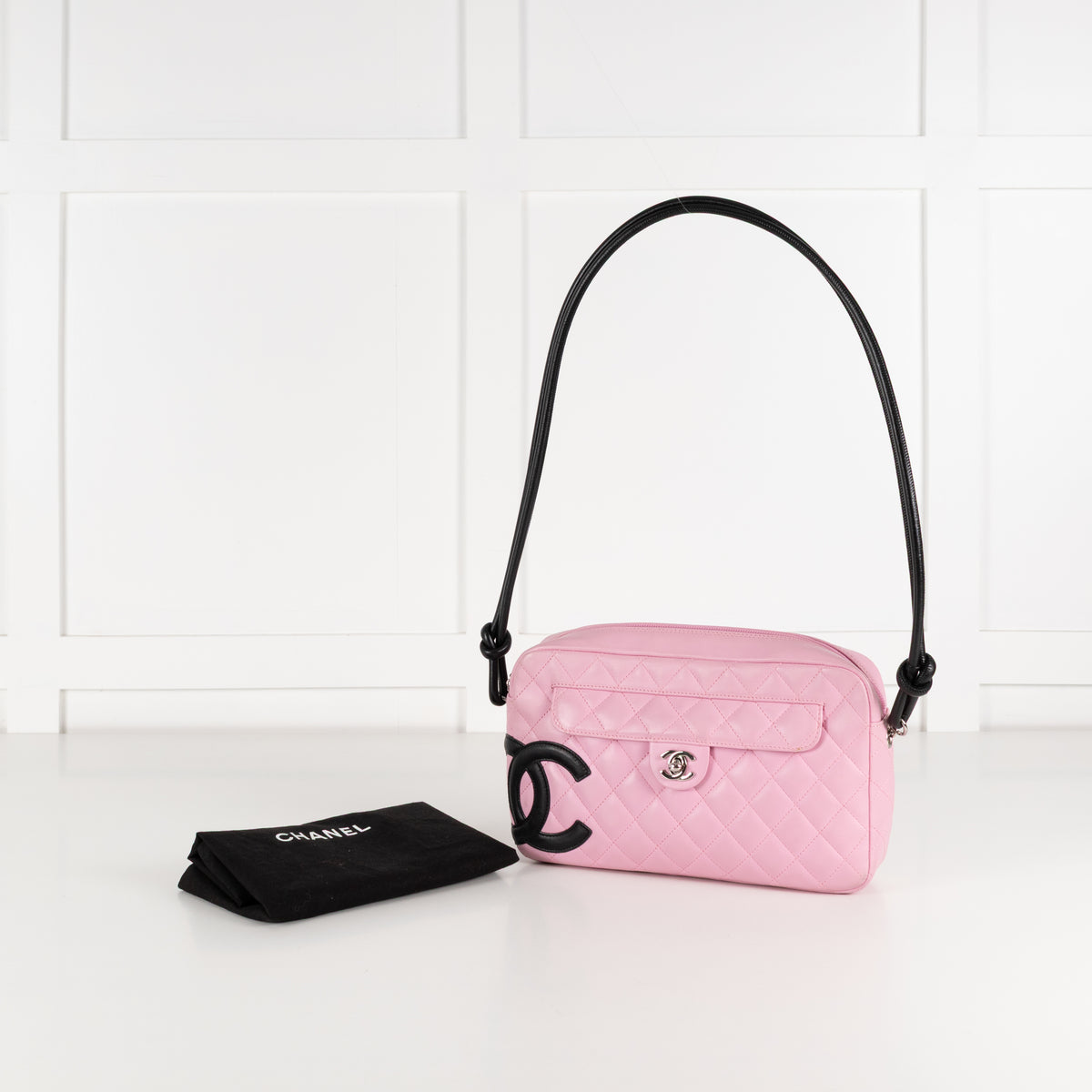 Chanel Pink and Black Cambon Shoulder Bag