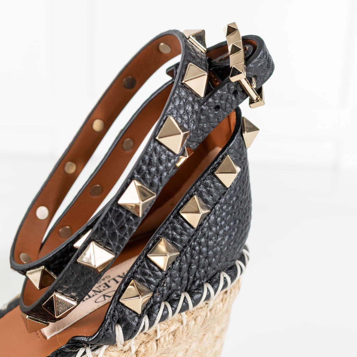 Valentino Garavani Rockstud  Black Espadrilles
