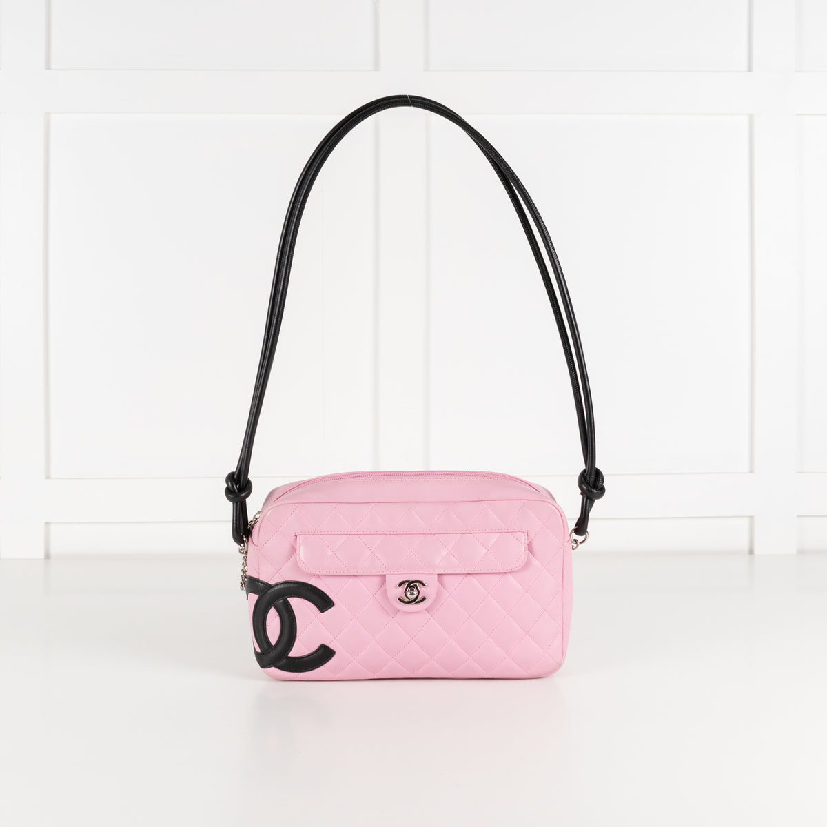Chanel Pink and Black Cambon Shoulder Bag