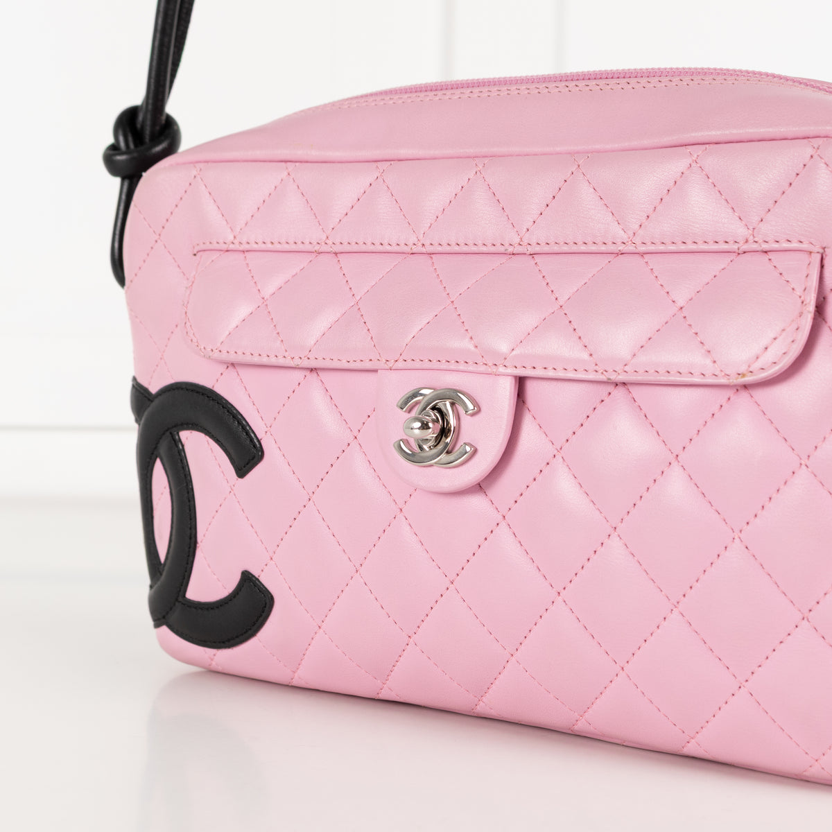 Chanel Pink and Black Cambon Shoulder Bag