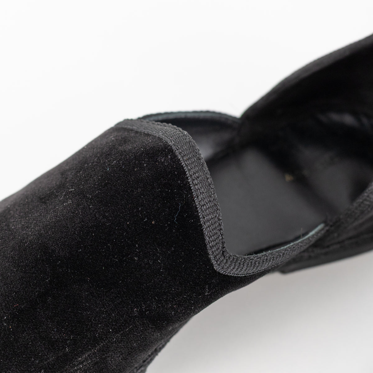 The Row Black Velvet Friulane Leather Flats