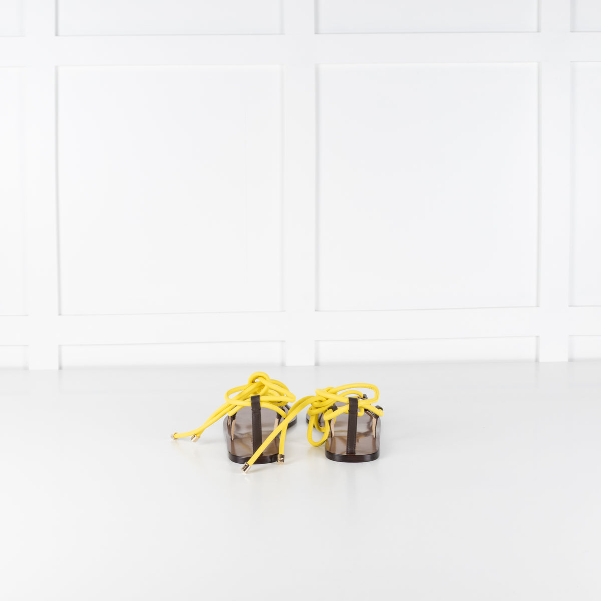 Jimmy Choo Aziza Yellow Wrap Strappy Sandals