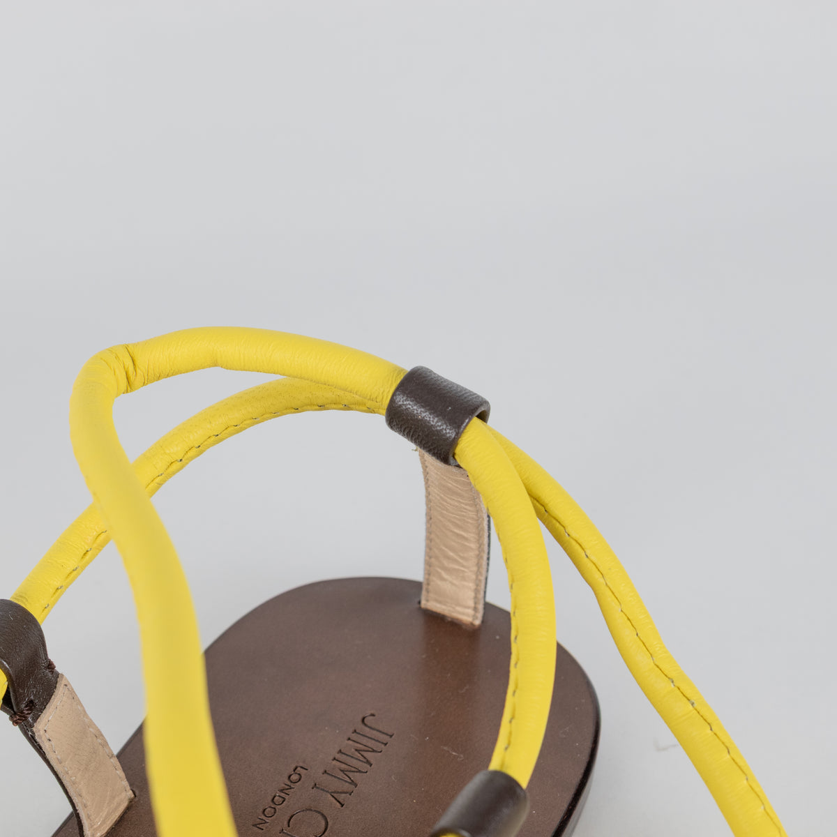 Jimmy Choo Aziza Yellow Wrap Strappy Sandals